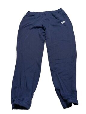 Reebok Mens Navy Jogger Sweatpants X-Large With Pockets
